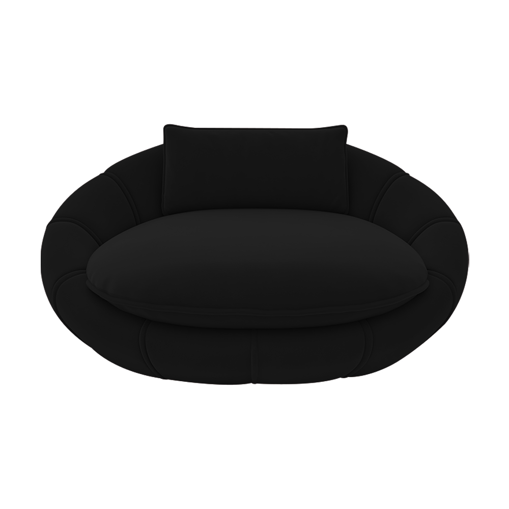 Poltrona Caminha para PET Afrodite Veludo Preto G45 - Gran Belo