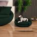 Poltrona Caminha para PET Afrodite Veludo Verde G45 - Gran Belo