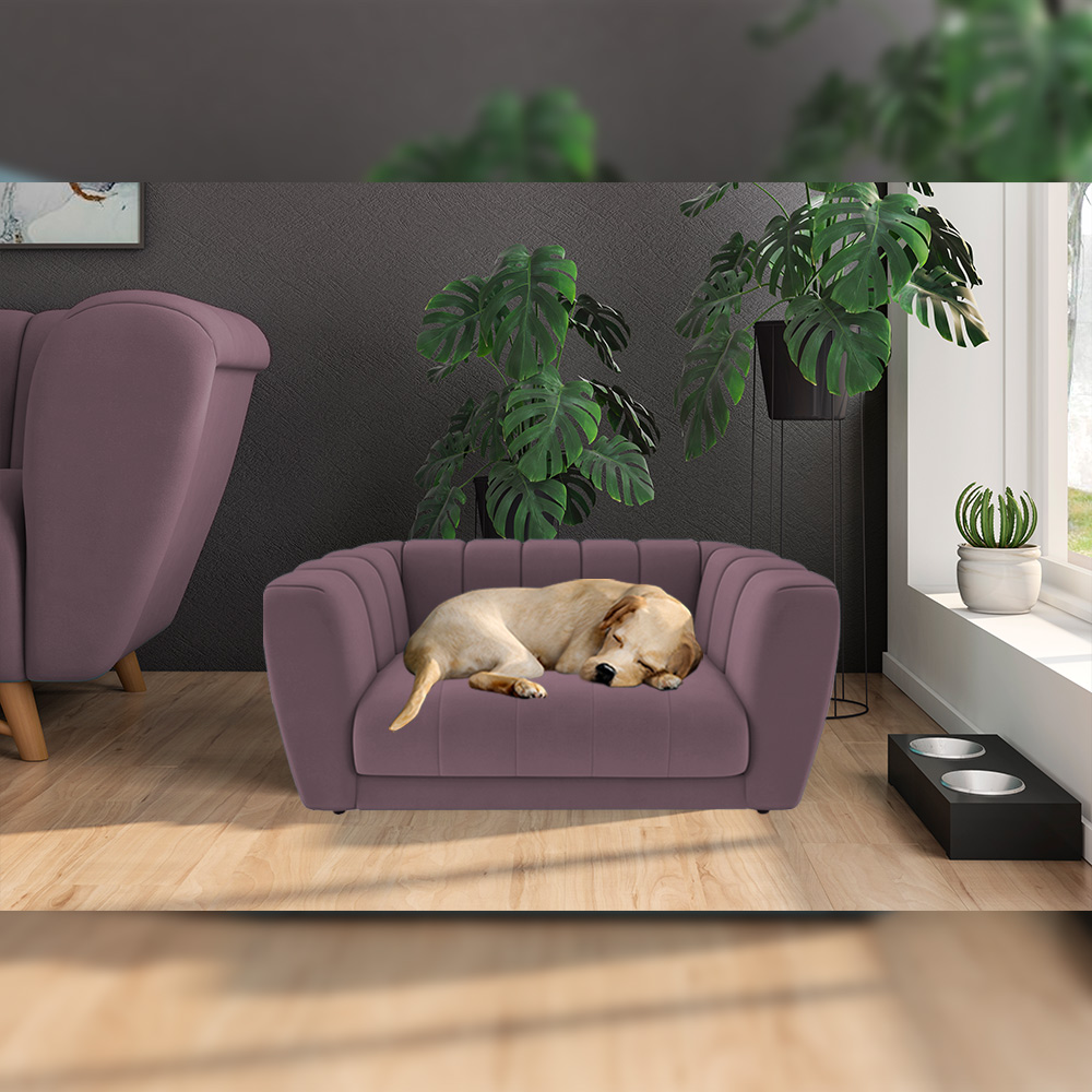 Poltrona Caminha para PET Scooby Veludo Rosê G45 - Gran Belo