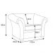 Poltrona Chesterfield com Pés Madeira Couro Bege G40 - Gran Belo