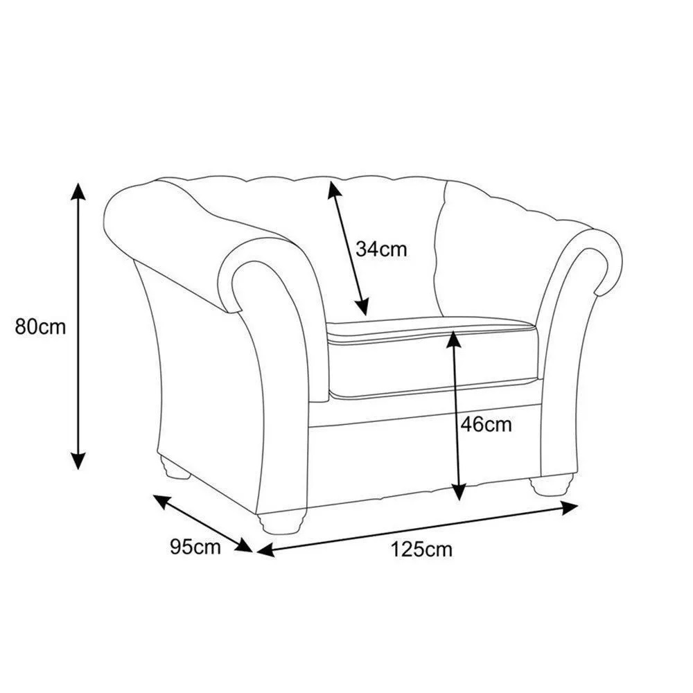 Poltrona Chesterfield com Pés Madeira Couro Bege G40 - Gran Belo