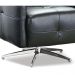 Poltrona Decorativa Astúria Base Giratória Couro Preto G40 - Gran Belo