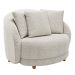 Poltrona Decorativa Base Fixa Galáxia com Almofadas Boucle Branco G45 - Gran Belo