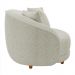 Poltrona Decorativa Base Fixa Galáxia com Almofadas Boucle Off White G45 - Gran Belo