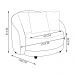 Poltrona Decorativa Base Fixa Galáxia com Almofadas Linho Off White G45 - Gran Belo