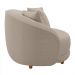 Poltrona Decorativa Base Fixa Galáxia com Almofadas Linho Off White G45 - Gran Belo