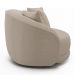 Poltrona Decorativa Base Giratória Galáxia com Almofadas Linho Off White G45 - Gran Belo