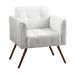 Poltrona Decorativa Bia Couro Branco - Gran Belo