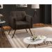 Poltrona Decorativa Bia Couro Marrom G58 - Gran Belo