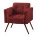 Poltrona Decorativa Bia Couro Vermelho G58 - Gran Belo
