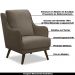 Poltrona Decorativa Catar com Tachas Veludo Bege G33 - Gran Belo