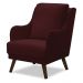 Poltrona Decorativa Catar com Tachas Veludo Marsala G33 - Gran Belo