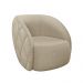 Poltrona Decorativa Clarke Linho Bege G45 - Gran Belo