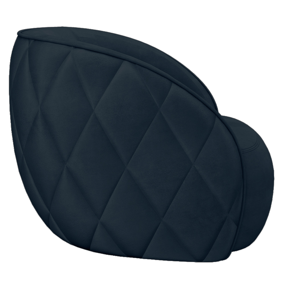 Poltrona Decorativa Clarke Veludo Azul Marinho G45 - Gran Belo