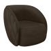 Poltrona Decorativa Clarke Veludo Marrom G45 - Gran Belo