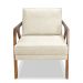 Poltrona Decorativa De Luxo Frida Linho Rústico Natural G63 - Gran Belo