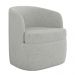 Poltrona Decorativa Design Moderno Bel Sala de Estar Base Giratória Linho Cinza G33 - Gran Belo
