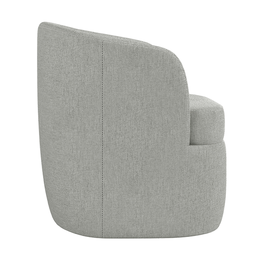 Poltrona Decorativa Design Moderno Bel Sala de Estar Base Giratória Linho Cinza G33 - Gran Belo