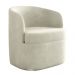 Poltrona Decorativa Design Moderno Bel Sala de Estar Base Giratória Veludo Bege G33 - Gran Belo
