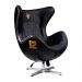 Poltrona Decorativa Egg Chair Lotus nº 12 Preta G53 - Gran Belo