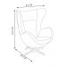 Poltrona Decorativa Egg Chair nº 44 Hamilton Preta G53 - Gran Belo