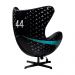 Poltrona Decorativa Egg Chair nº 44 Hamilton Preta G53 - Gran Belo