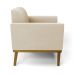 Poltrona Decorativa Isabella Pés Fixo em Madeira Castanho Suede Bege G19 - Gran Belo