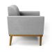 Poltrona Decorativa Isabella Pés Fixo em Madeira Castanho Suede Cinza G19 - Gran Belo