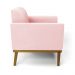 Poltrona Decorativa Isabella Pés Fixo em Madeira Castanho Suede Rosa Bebê G19 - Gran Belo