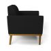 Poltrona Decorativa Isabella Pés Fixo em Madeira Preto Linho Preto G19 - Gran Belo