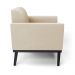 Poltrona Decorativa Isabella Pés Fixo em Madeira Preto Suede Bege G19 - Gran Belo