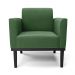 Poltrona Decorativa Isabella Pés Fixo em Madeira Preto Suede Verde G19 - Gran Belo