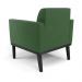 Poltrona Decorativa Isabella Pés Fixo em Madeira Preto Suede Verde G19 - Gran Belo