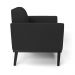 Poltrona Decorativa Isabella Pés Fixo em Madeira Preto Veludo Preto G19 - Gran Belo