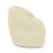 Poltrona Decorativa Jenny Base Giratória em Metal Preto Bouclê Off White G45 - Gran Belo