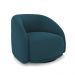 Poltrona Decorativa Jenny Base Giratória em Metal Preto Veludo Azul Marinho G45 - Gran Belo