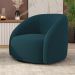 Poltrona Decorativa Jenny Base Giratória em Metal Preto Veludo Azul Marinho G45 - Gran Belo