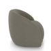 Poltrona Decorativa Jenny Base Giratória em Metal Preto Veludo Cinza G45 - Gran Belo