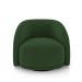 Poltrona Decorativa Jenny Base Giratória em Metal Preto Veludo Verde G45 - Gran Belo