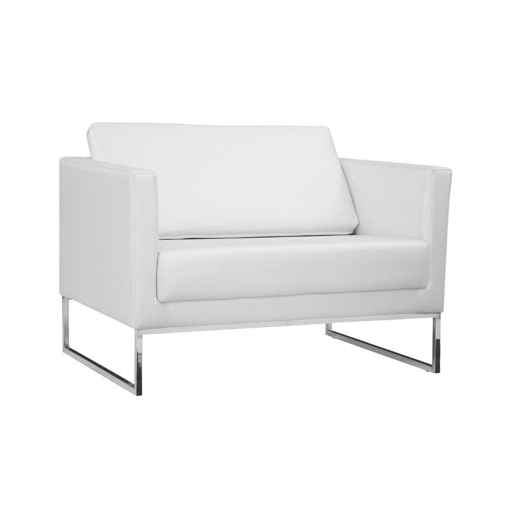 Poltrona Decorativa Julia 106cm Corano Branco - Gran Belo