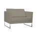 Poltrona Decorativa Julia 106cm PU Sintético Bege G15 - Gran Belo
