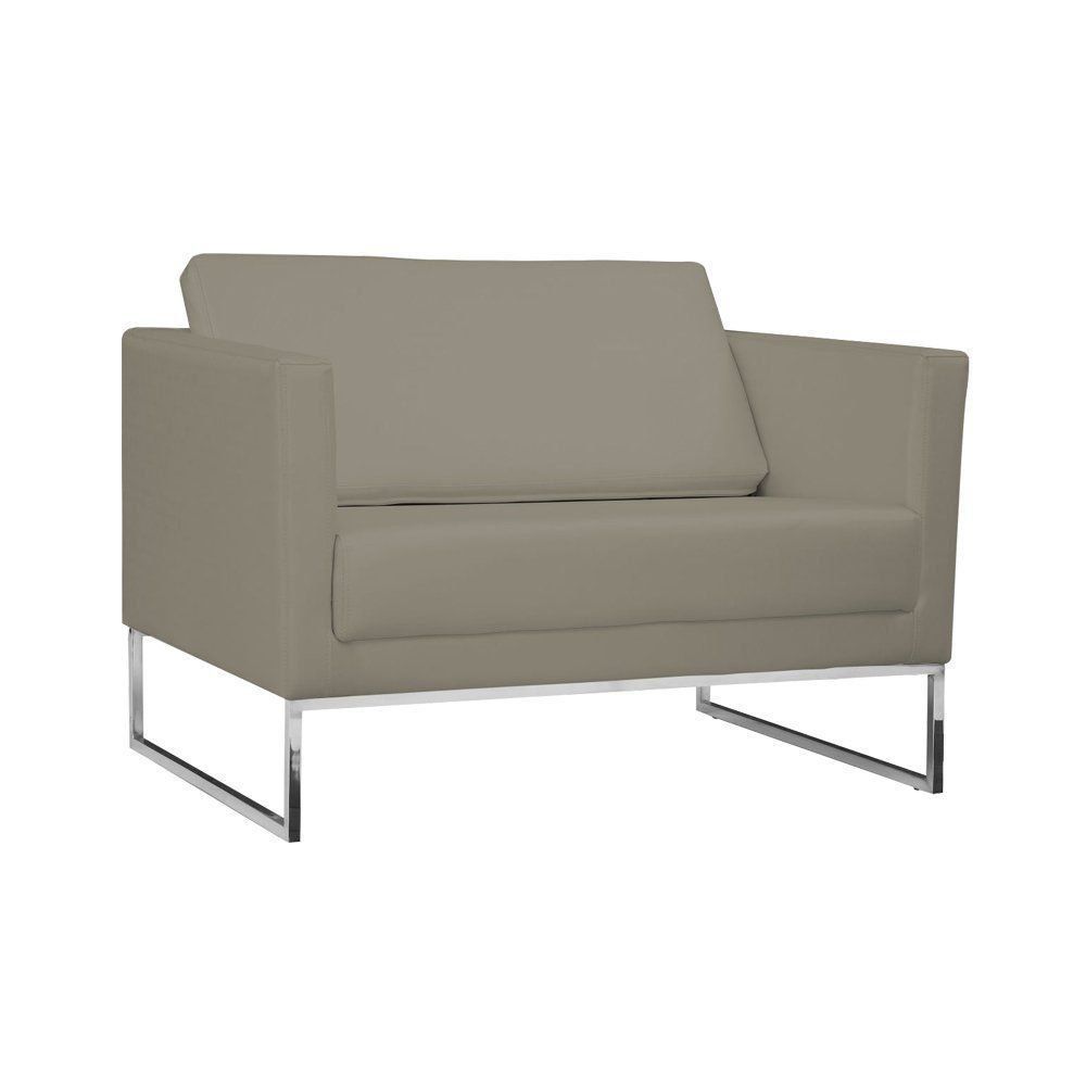 Poltrona Decorativa Julia 106cm PU Sintético Bege G15 - Gran Belo