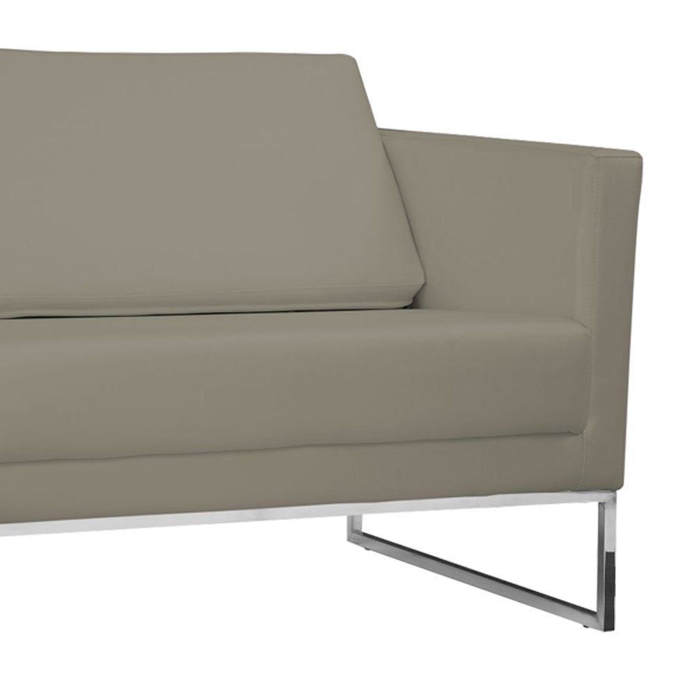 Poltrona Decorativa Julia 106cm PU Sintético Bege G15 - Gran Belo