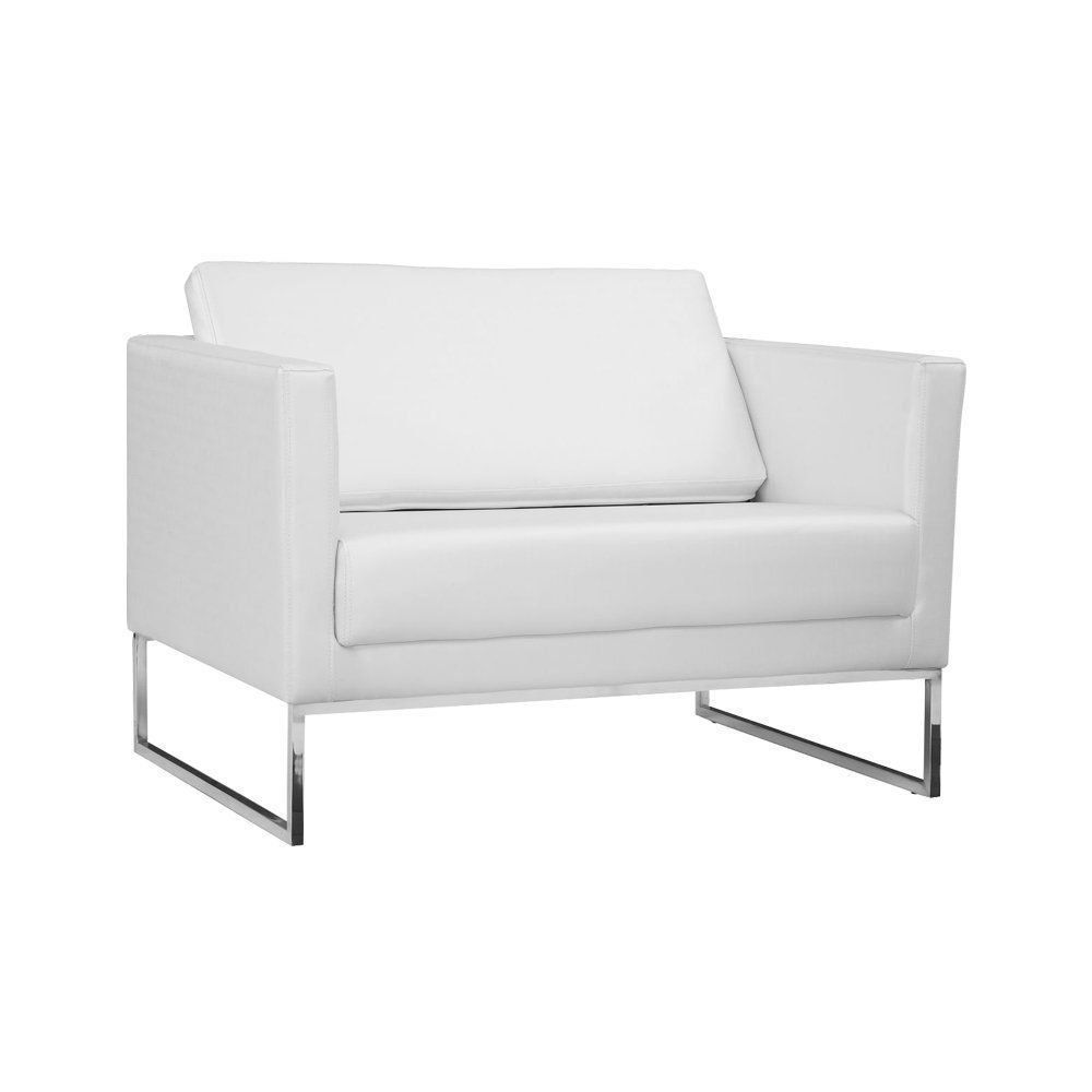 Poltrona Decorativa Julia 106cm PU Sintético Branco G15 - Gran Belo