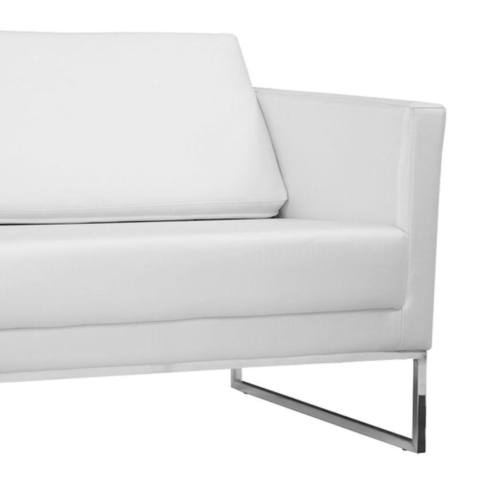 Poltrona Decorativa Julia 106cm PU Sintético Branco G15 - Gran Belo
