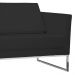 Poltrona Decorativa Julia 106cm PU Sintético Preto Fosco G15 - Gran Belo