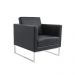 Poltrona Decorativa Julia 70cm PU Sintético Preto G15 - Gran Belo