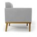 Poltrona Decorativa Karen Pés Fixo em Madeira Castanho Suede Cinza G19 - Gran Belo