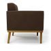 Poltrona Decorativa Karen Pés Fixo em Madeira Castanho Suede Marrom 19 - Gran Belo