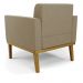 Poltrona Decorativa Karen Pés Fixo em Madeira Castanho Suede Nude G19 - Gran Belo